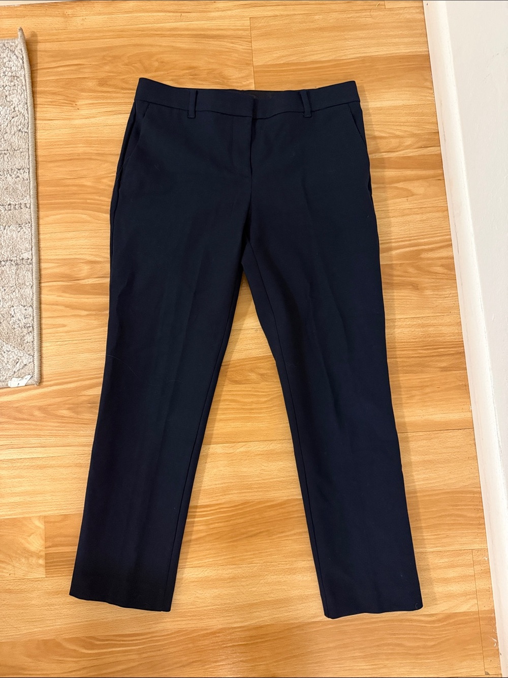 Ann Taylor Dark Navy Slim Straight Work Trousers - Picture 1 of 3